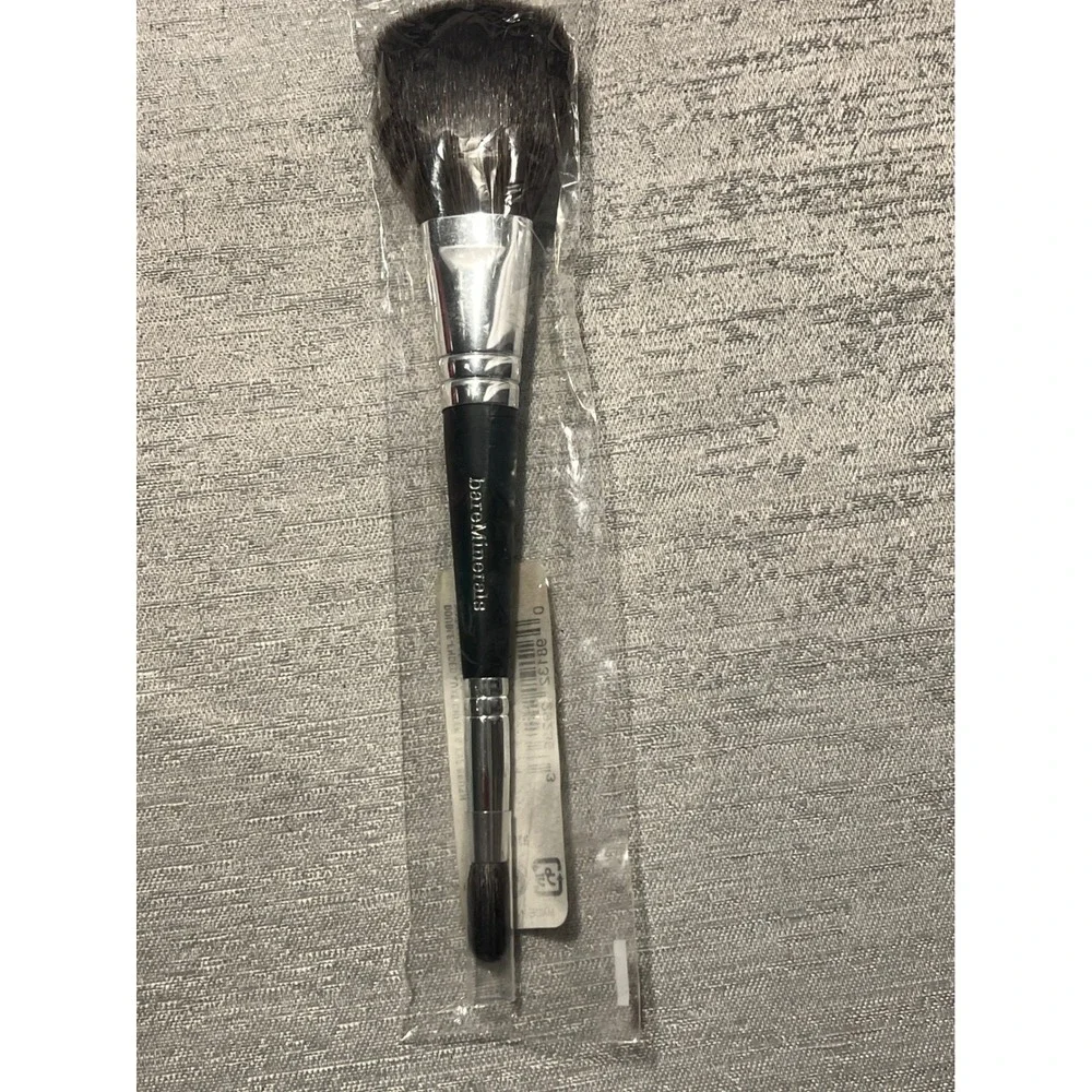 bareMinerals Double-Ended Luxe Cheek & Eye Brush 2-in-1 Makeup Tool New 63544